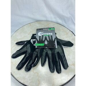 Cutters Epic Sticky Grip Football Receiver Gloves Men L/XL Black Sporty Athletic